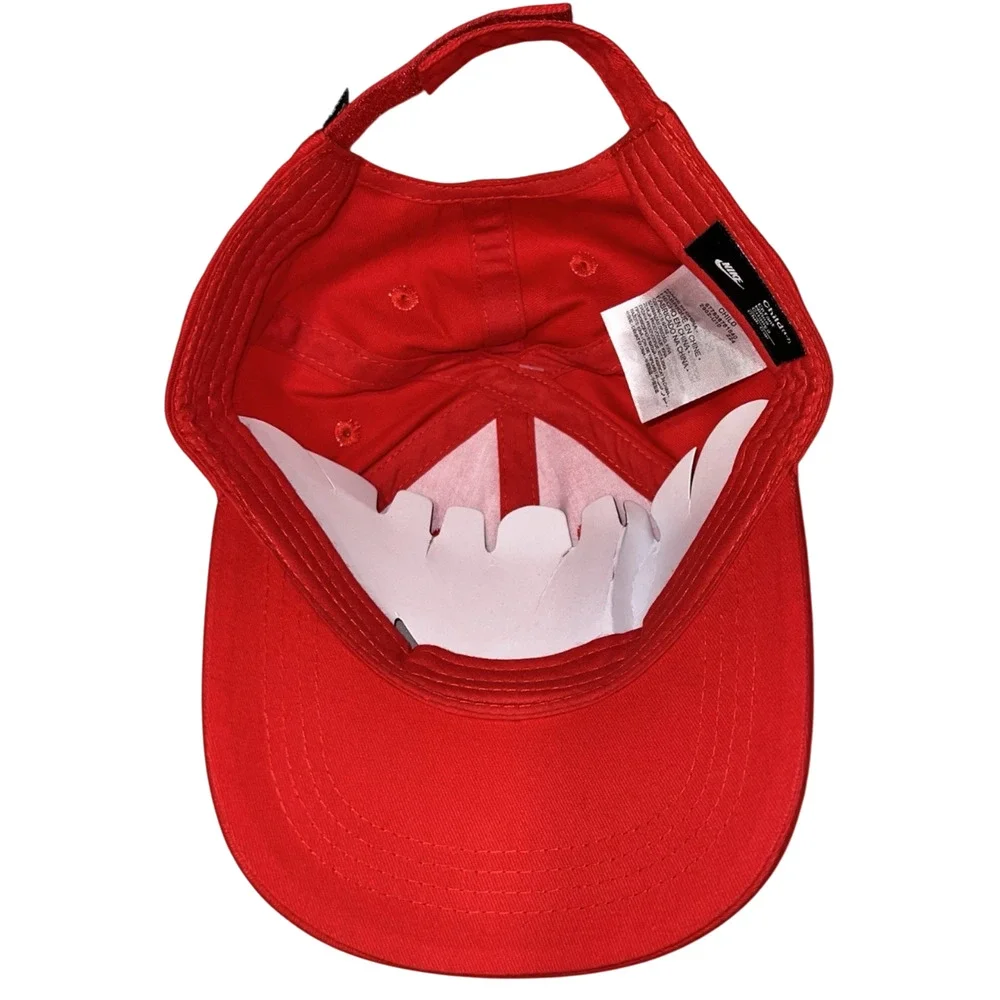 Nike Club Cap Classic Baseball Hat Child 4/7 Kids University Red Adjustable New